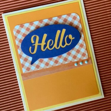 Hello Word Bubble card