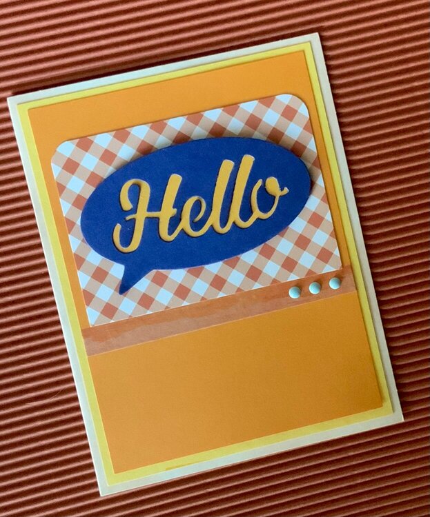 Hello Word Bubble card