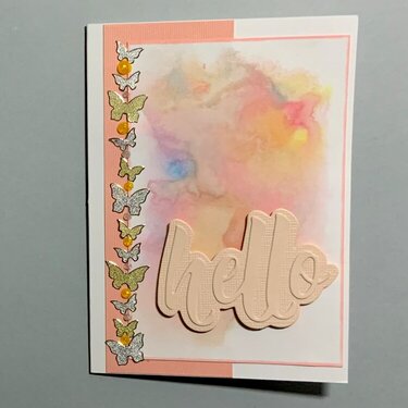 Watercolor Hello Card