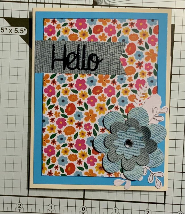 Flowery Hello card