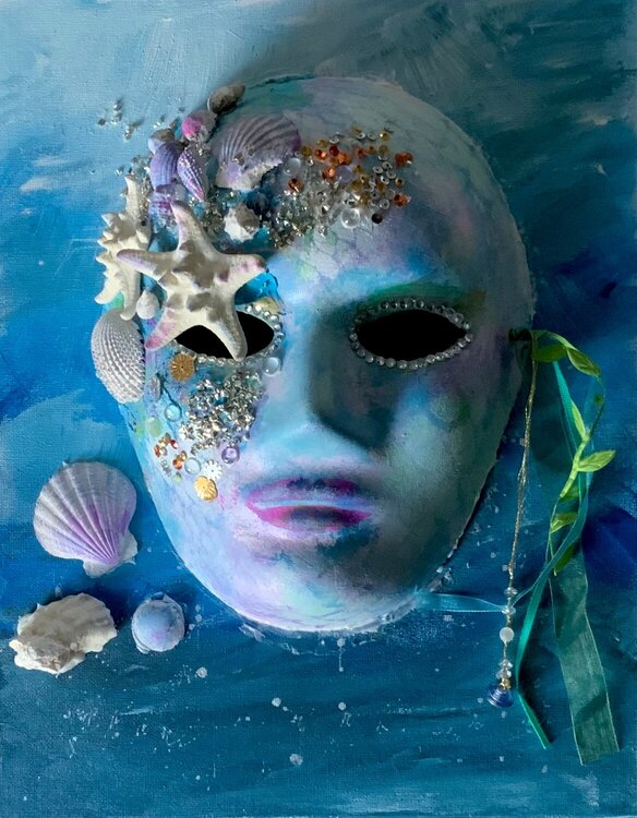 Mermaid Mask Canvas