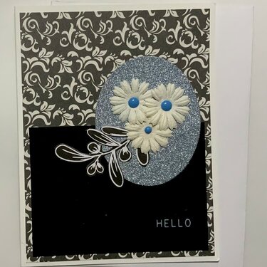 Hello Card with scraps