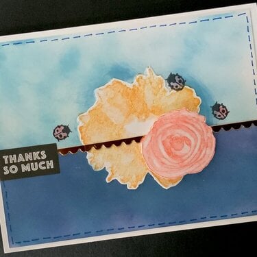 Inky Thank You card