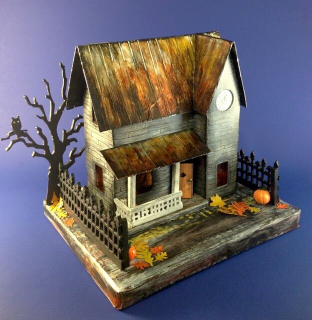 Rusted tin roof halloween house