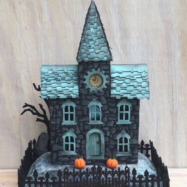 Stone-stenciled Halloween House