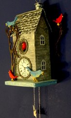 Red, White and Bluebird Clock House