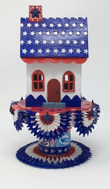 Starry Roof Patriotic Paper House
