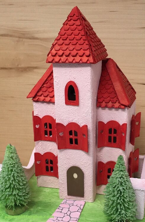 Valentine Villa Miniature Putz House