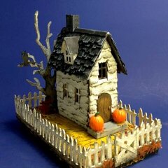 Village Brownstone as spooky Halloween house