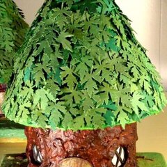 Easter House with Maple Leaves