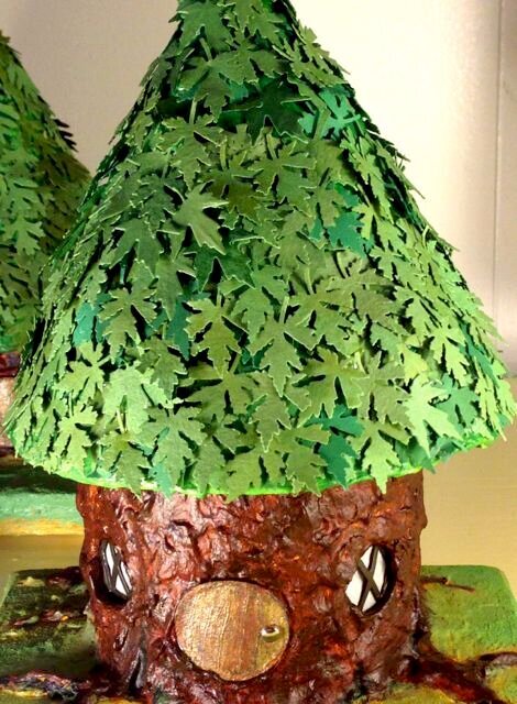 Easter House with Maple Leaves