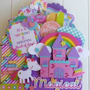 Unicorns and Rainbows Mini Birthday Album Kit