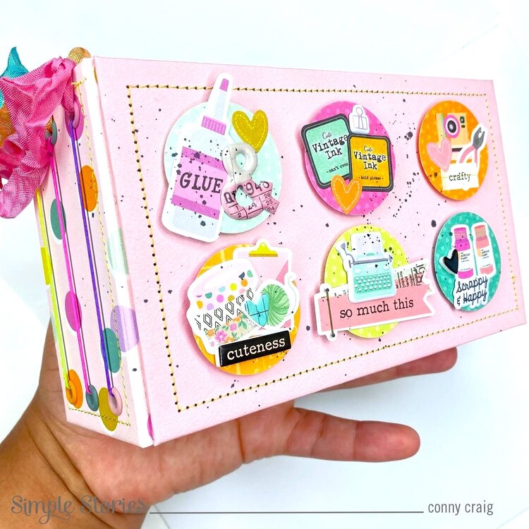 Scrappy &amp; Happy Album using Lets get crafty by Simple Stories!
