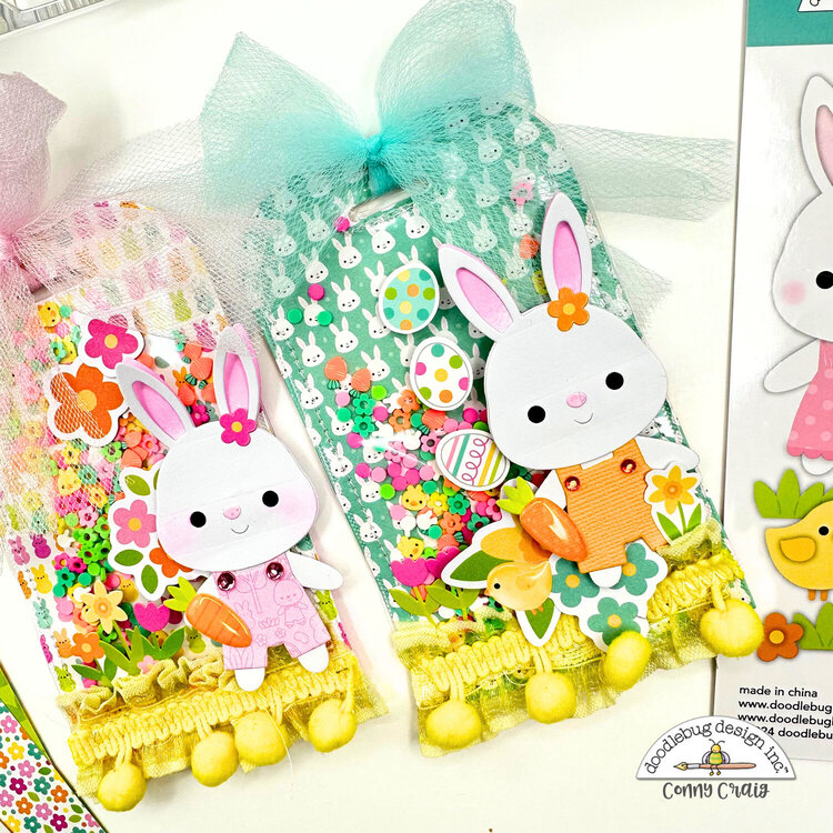 BUNNY HOP SHAKER EASTER TAGS | with Conny