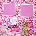 Valentine's LOVE Sweetest Day Scrapbook Page