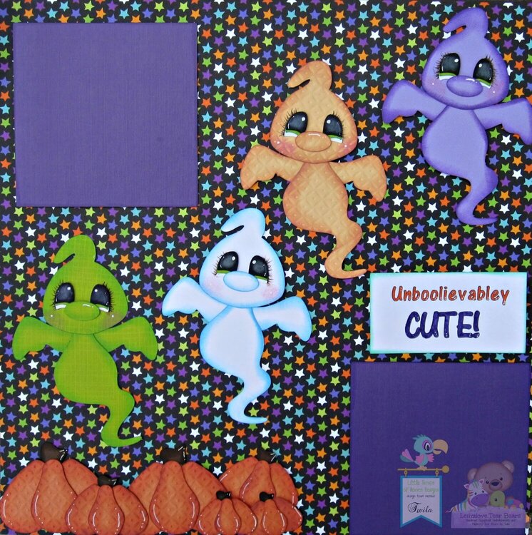 Ghost Scrapbook Page Halloween Layout