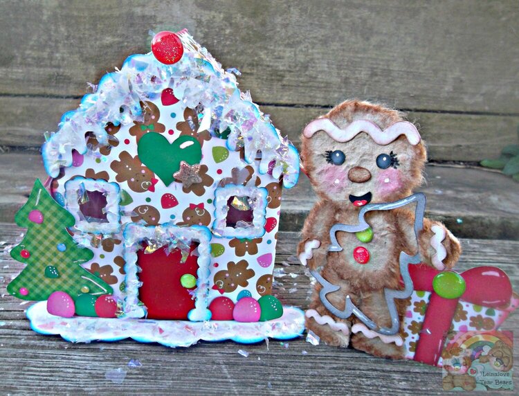 3D Gingerbread House with Tear Bears