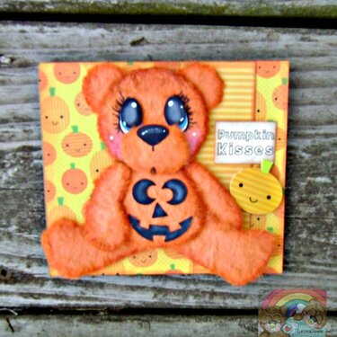 Pumpkin Tear Bear Card