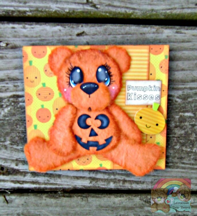 Pumpkin Tear Bear Card