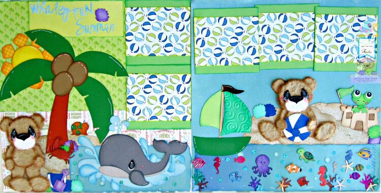 Whaley Fun Tear Bears Summer Scrapbook Pages