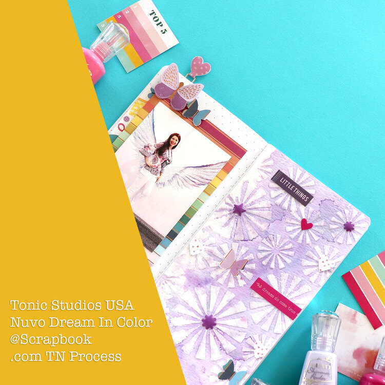 Tonic Studios USA Dream In Color at Scrapbook.com Watercolor Shimmer Powder TN  Pages