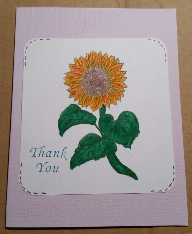 Sunflower Note Card