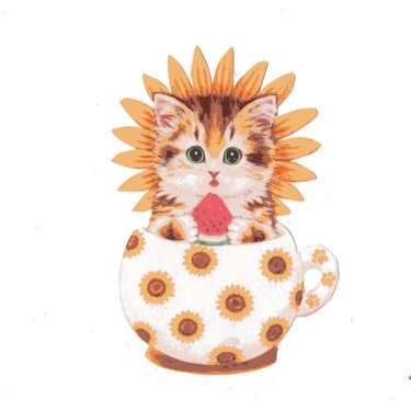 Fall Sunflower/Cat