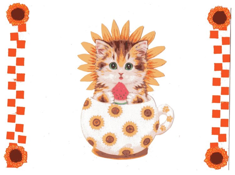 Fall Sunflower/Cat