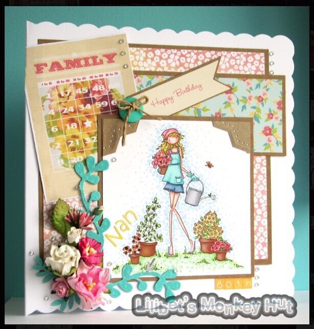 Stamping Bella family flowers