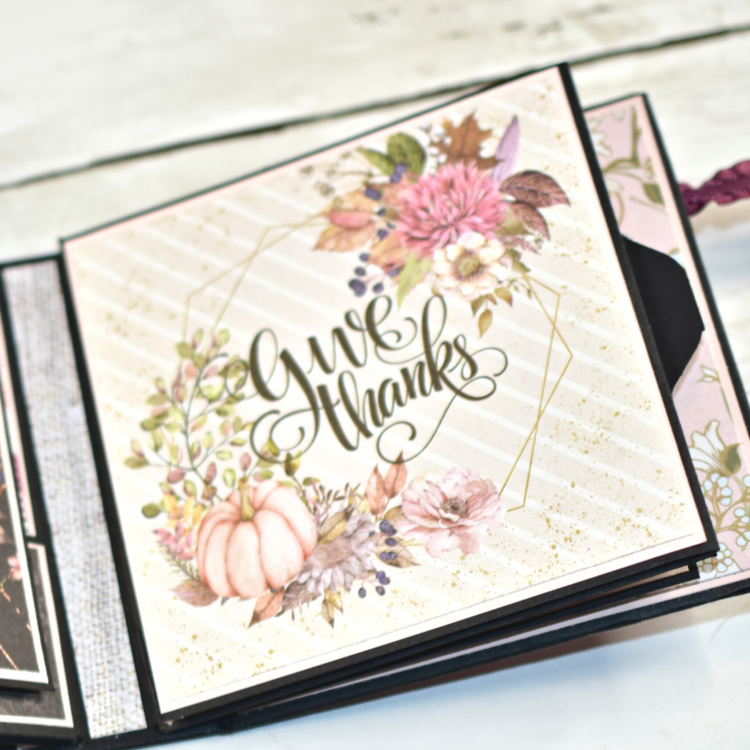 Hello Pink Autumn 4x4 Mini Scrapbook Album