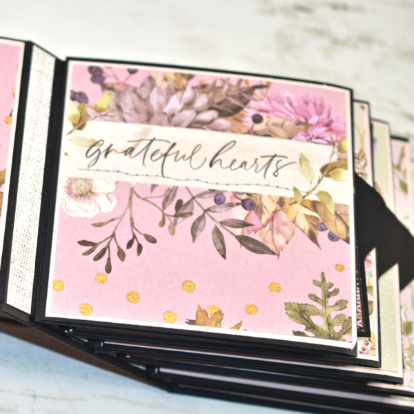 Hello Pink Autumn 4x4 Mini Scrapbook Album - Project Idea 