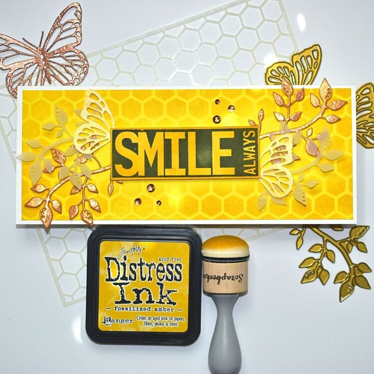 &#039;Smile Always&#039; Card Using Block Words: Hello Stamp Set