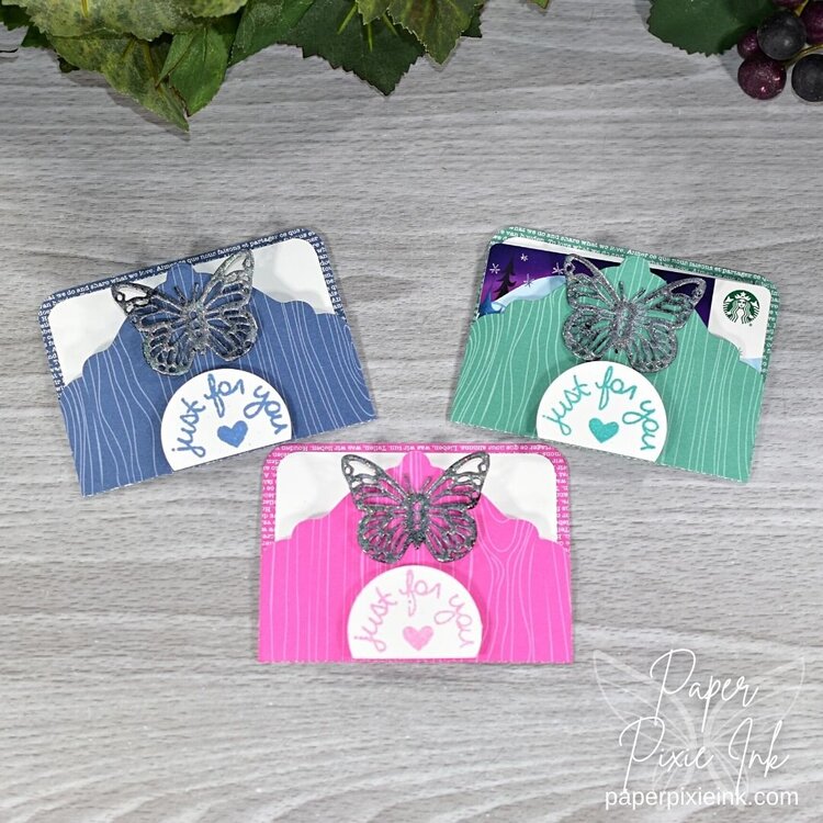 Quick &amp; Easy Gift Card Holders Using Graphic 45&#039;s Tag, Pocket &amp; Butterfly Dies