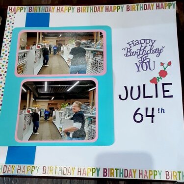 My friends Birthday surprise at our scrapbooking store that went out of business 