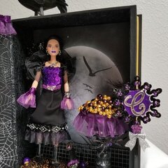 Altered Halloween Barbie And Book Box