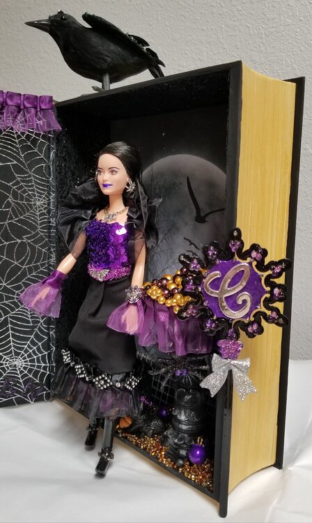 Altered Halloween Barbie Book Box