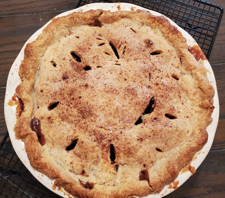 Homemade Apple Walnut Pie