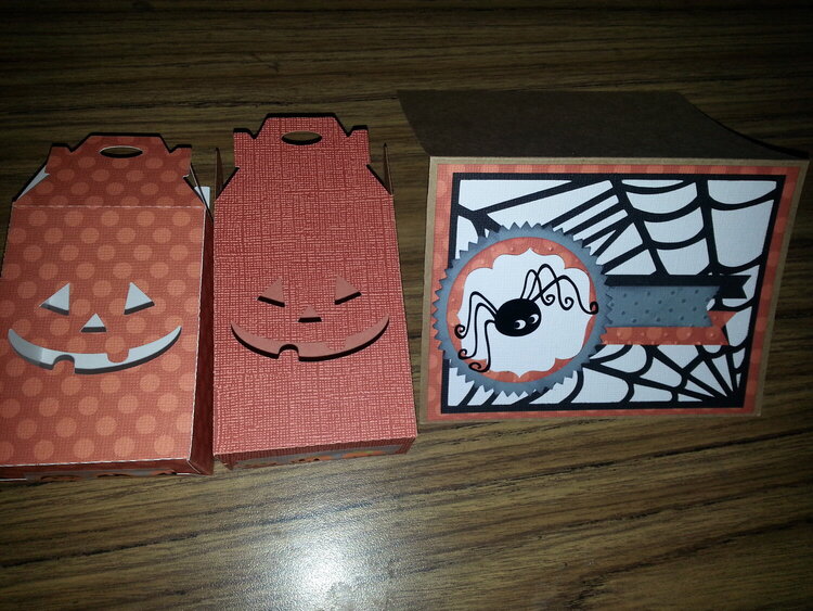 Halloween card and treat boxes
