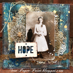 Tim Holtz Altered Scrabble Board Collage