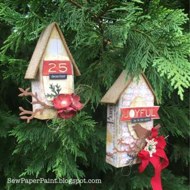 Tim Holtz Tiny House Christmas Ornaments
