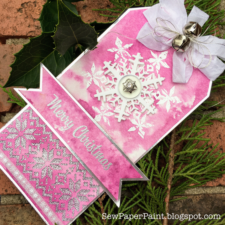 Tim Holtz Purple Snowflake Nordic Christmas Tag