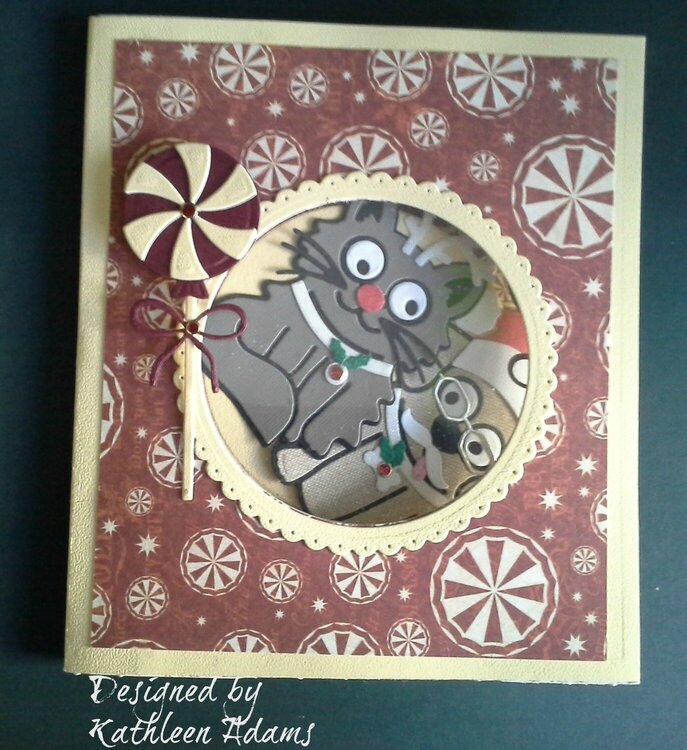 Graphic 45 Christmas window card front