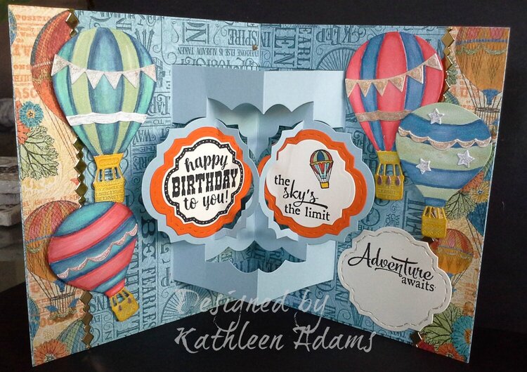 Birthday pop up card using Graphic 45