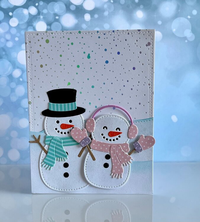 Snowman friends winter card