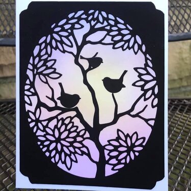 Sunset Birds Card