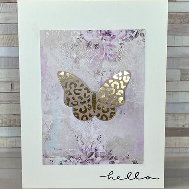 Hello butterfly card