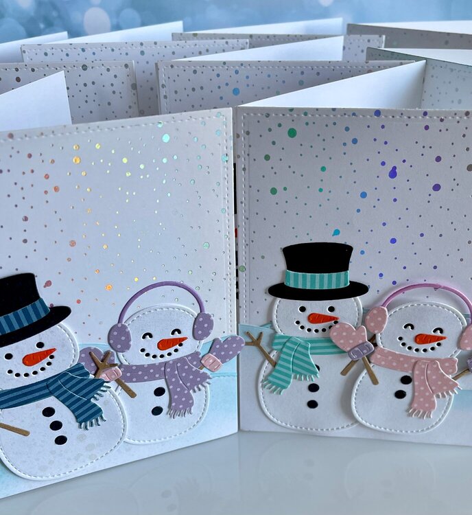 Snowman friends winter card