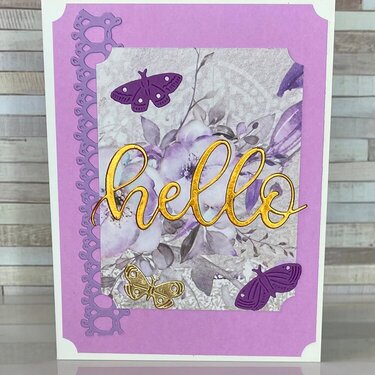 Hello butterfly card