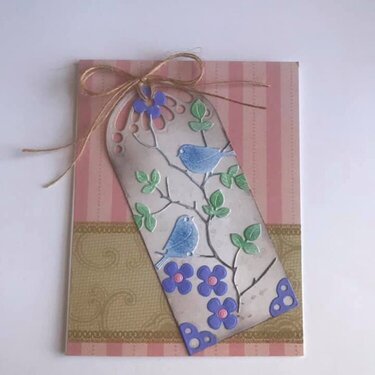 Birds and Blossoms Tag Card