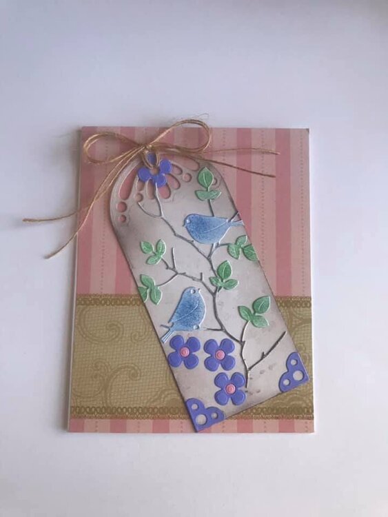 Birds and Blossoms Tag Card